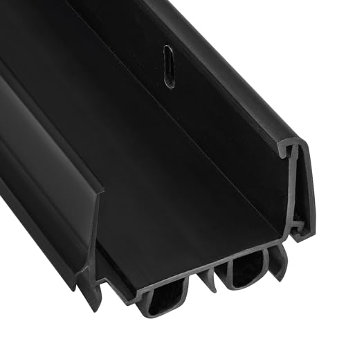 Adjustable Double Bubble Door Sweep & Draft Stopper - 36" x 1 3/4", Black
