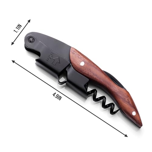 Drincarier Black Magnetic Giftbox Wine Opener with Foil Cutter & Cap Remover - Professional Waiter's Corkscrew