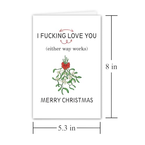 Alzombi I Love You Christmas Card for Husband Wife - Funny Xmas Card for Boyfriend Girlfriend 01