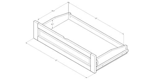 Under-Bed Storage Drawer Set for Full Size Futon Frames - Medium Brown