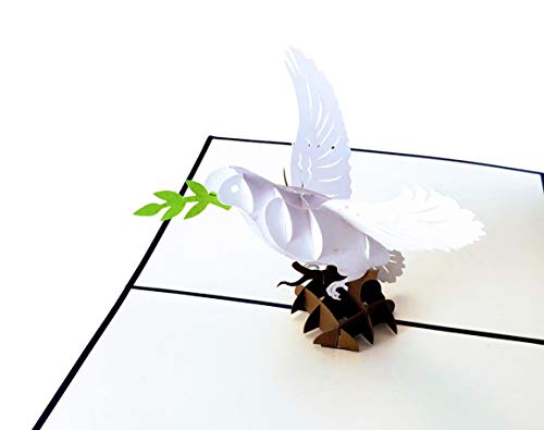 Peace on Earth 3D Pop-Up Christmas Card - Holy Dove Holiday Greeting