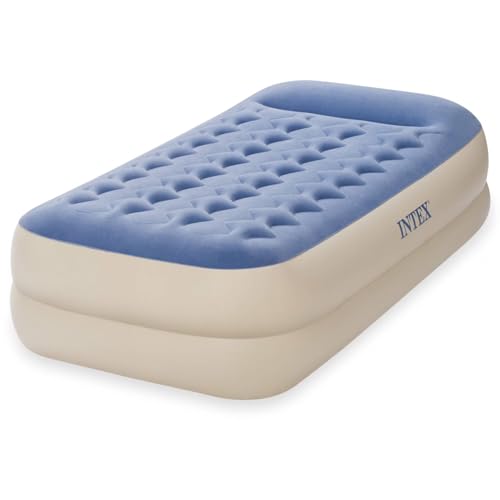 Twin 18in Raised Pillow Rest Air Mattress with Built-in Pillow