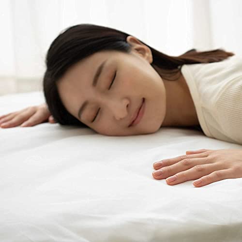 100% Cotton Zip Cover for Full Japanese Futon Mattress - White