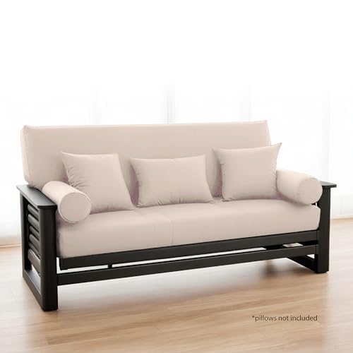Futon Cover Full Size, 100% Cotton Zippered, Washable - 54 x 75 Inches