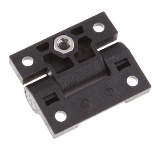Adjustable Torque Position Control Hinge - Black Plastic 43x36mm, 2-Pack
