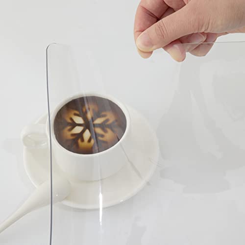 1.5mm Thick Clear PVC Table Protector, 40 x 72 Inch Waterproof Desk Mat