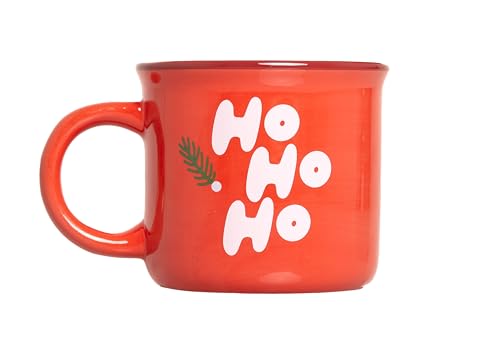 Ho Ho Ho Christmas Camper Mug - 15 oz Red Holiday Coffee Cup (Variation: Ho Ho Ho Mug) by Pearhead