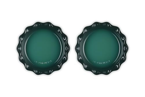 Le Creuset Stoneware Set of 2 Heritage Fluted Pie Dish, 9", Artichaut