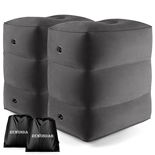 Inflatable Foot Rest Pillow for Air Travel | Adjustable Height Travel Foot Rest for Kids & Adults