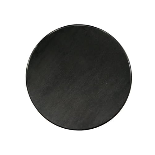 36-Inch Round Dining Table with Pedestal Base, Wirebrushed Black Wood