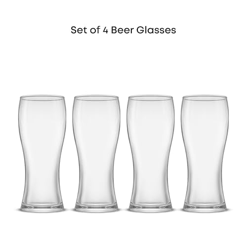 15.5oz Beer Glasses Set of 4, Craft Pilsner IPA Pint Glasses for Home Bar