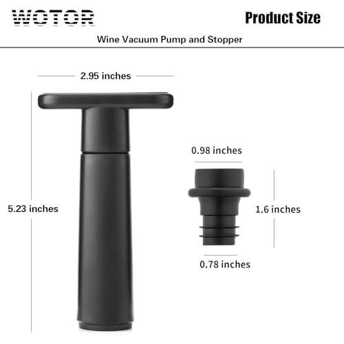 Wine Saver Vacuum Pump with 4 Reusable Stoppers - Fresh Wine Preserver