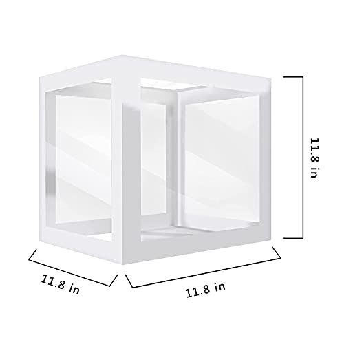 Clear Baby Shower Balloon Boxes with BABY Letters - 4 Pack Decor