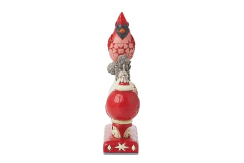 Hand-Painted Christmas Cardinal Noel Figurine - Stone Resin Holiday Decor (6.7")