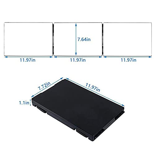 HIEEY 3 Way Mirror for Hair Cutting,360 Trifold with Height