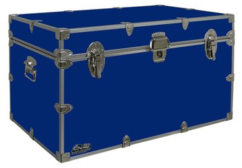 XL Graduate Storage Trunk - Maroon Steel Footlocker for Dorm and Camp