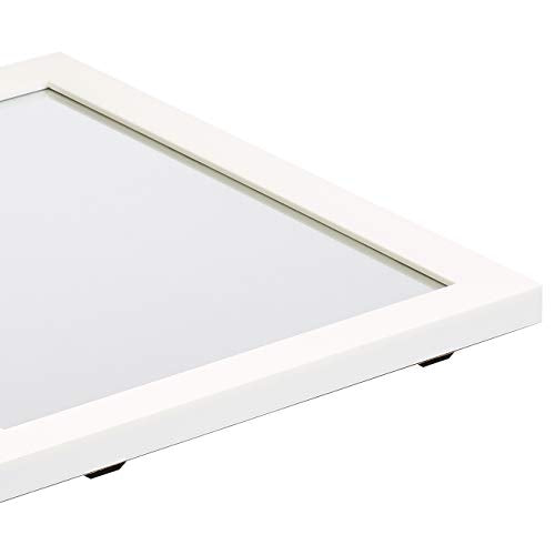 Rectangular Wall Mirror 16" x 20" with White Trim for Home Decor