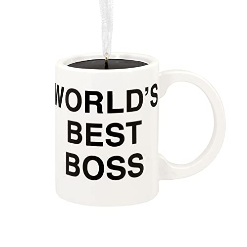 Hallmark The Office World's Best Boss Coffee Mug Christmas Ornament (0002HCM9116)