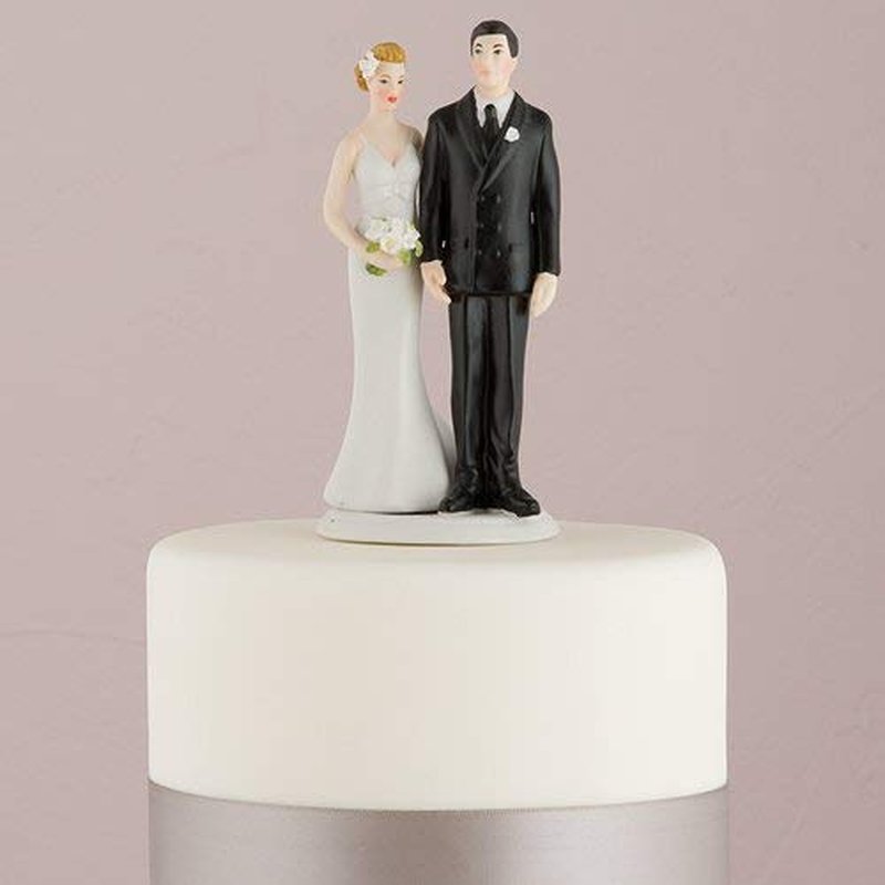 WEDDINGSTAR The Love Pinch Bridal Couple Funny Wedding Porcelain Figurine Cake Topper