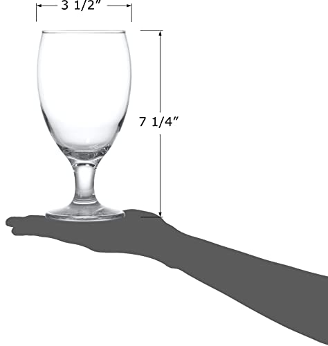 20 oz All-Purpose Drinking Goblets, Set of 4 Clear Stemmed Glassware