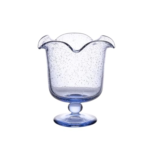 Juliska Provence 5.5-Inch Chambray Hurricane Vase Handmade Glass Decor