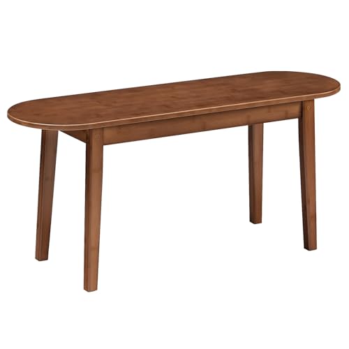 39.4-Inch Bamboo Dining Bench, Farmhouse Entryway Bench for Home
