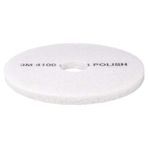 White Super Polish Floor Pads, 13-Inch, 5-Pack