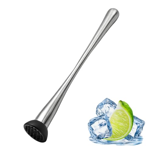 Stainless Steel Cocktail Muddler for Drinks & Fruit Crushing - Durable Bar Tool