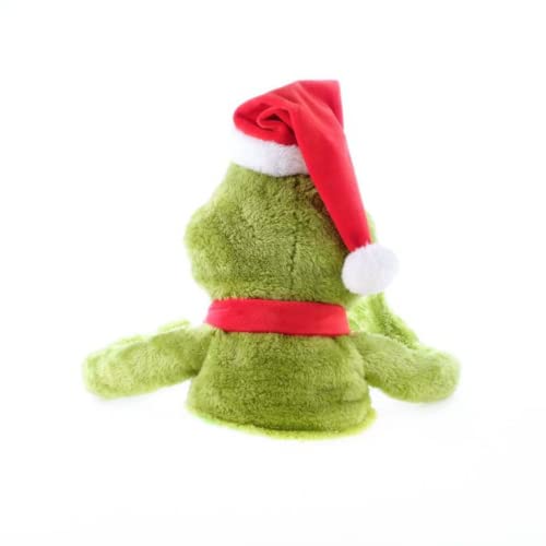 Plush Christmas Tree Hugger & Topper Decoration with Poseable Arms, 13-Inch