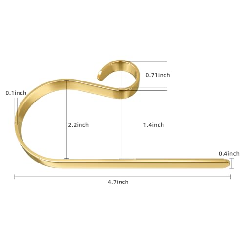 6-Pack Adjustable Christmas Stocking Holders for Mantel - Zinc Alloy