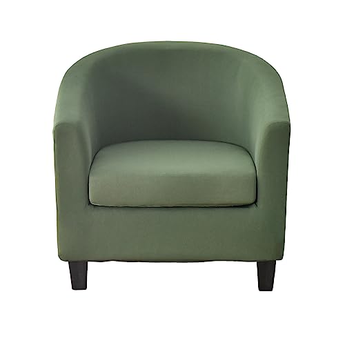 2 Piece Stretch Club Chair Cover Set - Soft & Washable Protector