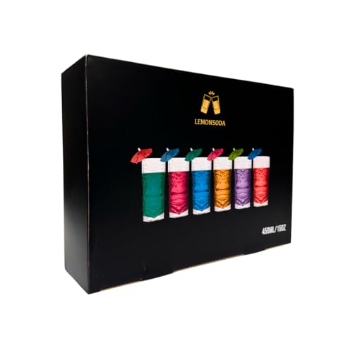Clear Tropical Tiki Glasses, 15oz Cocktail Drinkware Set of 6