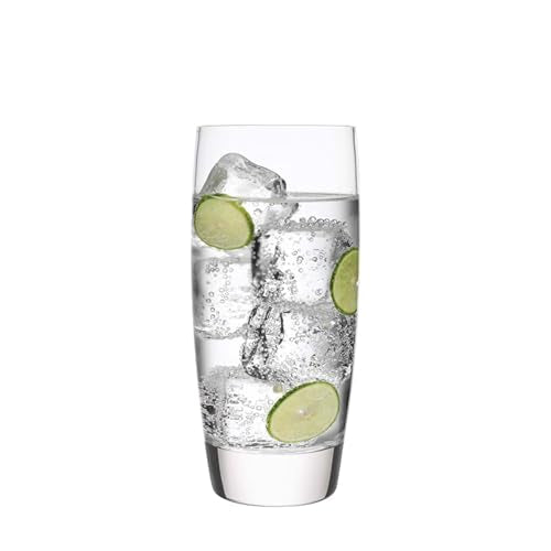 20 oz Crystal Cooler Glasses, Set of 4, Lead-Free Drinking Glassware