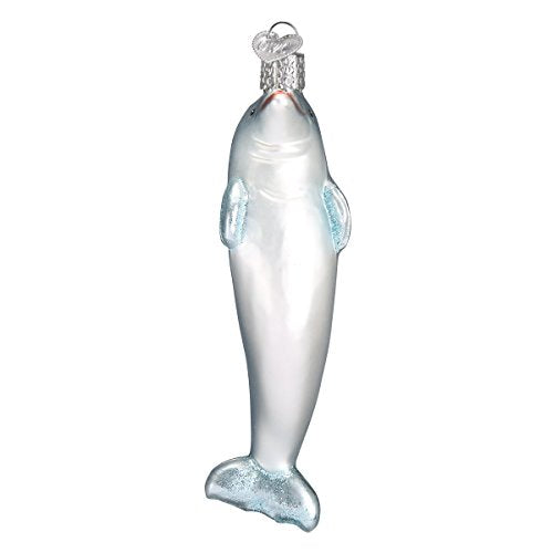 Playful Dolphin Glass Ornament - Old World Christmas (Variation: Playful Dolphin)