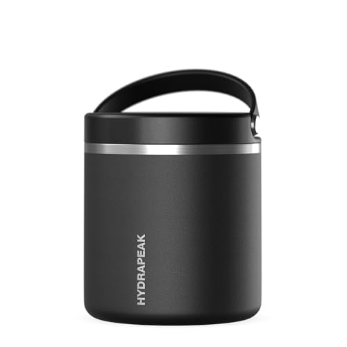 Hydrapeak 25oz Insulated Food Jar - Stainless Steel Soup Thermos Black