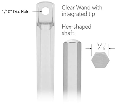 12-Inch Blind Tilt Wands - High-Strength UV-Resistant PVC, 4-Pack