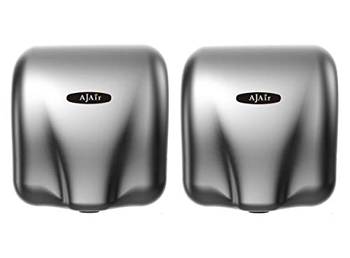 AjAir Heavy Duty Commercial Hand Dryer 1800W Stainless Steel - Automatic, Fast Drying