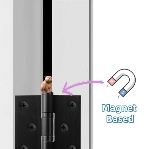 6-Piece Magnetic Brown Bear Door Hinge Decorative Toppers