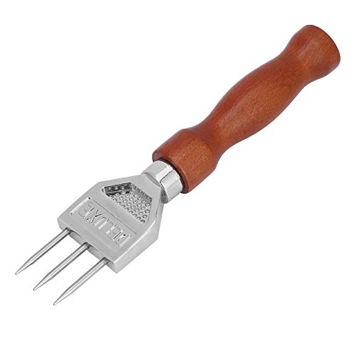 POCREATION Stainless Steel Ice Pick with Wood Handle - Bar & Restaurant Tool