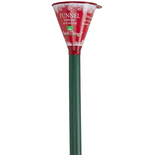Christmas Tree Watering Funnel - 39-Inch Green Plastic Live Tree Waterer