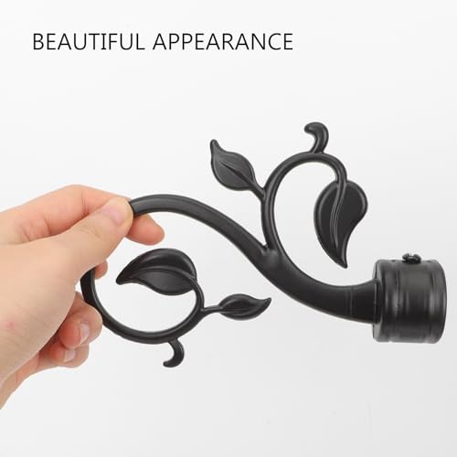 2-Piece Decorative Curtain Rod Finials, Plastic Pole End Caps