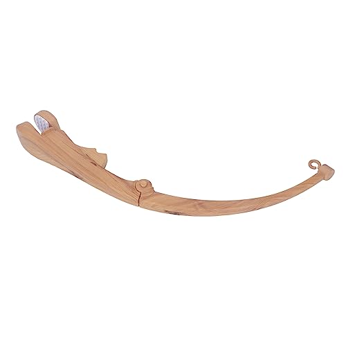 Crib Mobile Arm Holder with Wood Grain Finish and Secure Clamp
