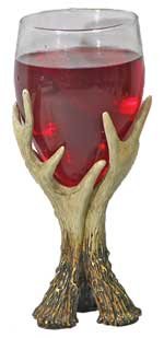 Antler Wine Glasses Set of 2 - 7.5 inch Realistic Antler Style Stemware