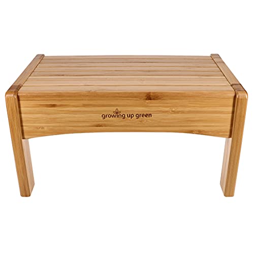 Bamboo Kids Step Stool - Non-Slip Lightweight Potty Training Stool