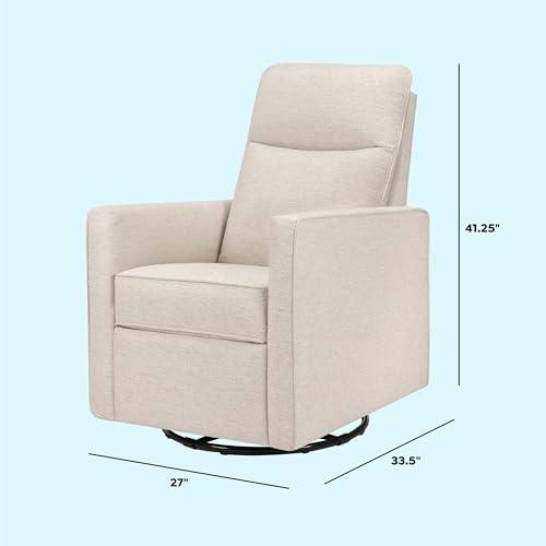 Pillowback Swivel Glider Nursery Chair - 360 Degree Rocking Recliner