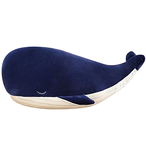 Soft Whale Plush Pillow, Cute Stuffed Animal Toy for Kids and Decor