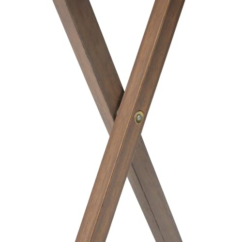 5-Piece Oversized Folding TV Tray Table Set with Storage Stand, Rustic Grey