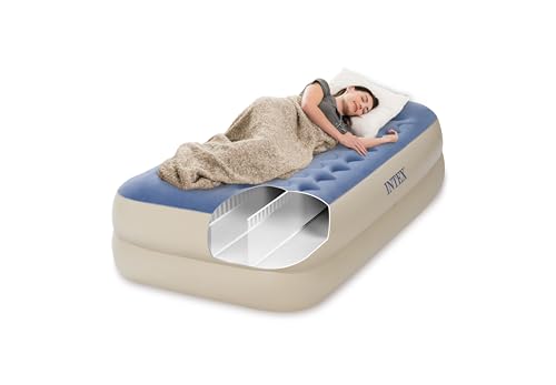 Twin 18in Raised Pillow Rest Air Mattress with Built-in Pillow