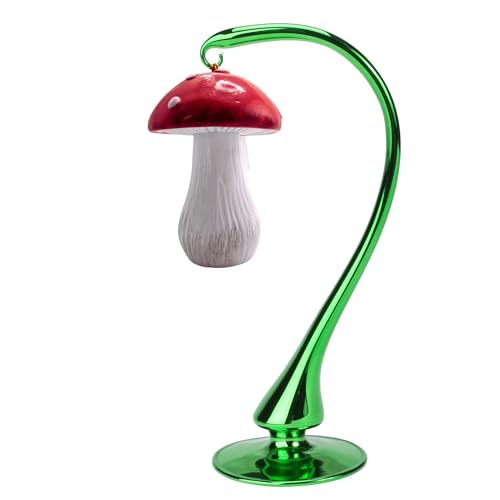 German Hand-Painted Lucky Mushroom Christmas Ornament - 'Glückspilz' Decor