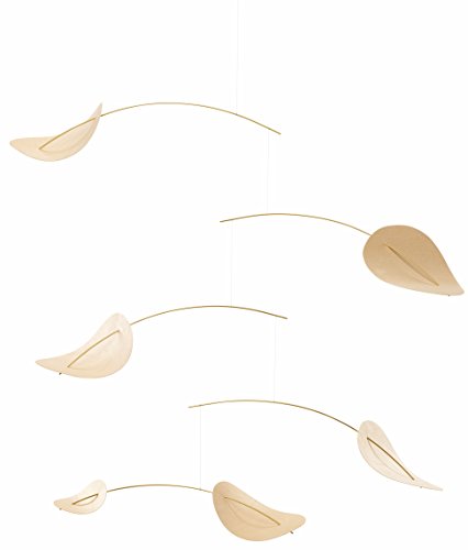 Drifting Clouds Hanging Mobile - Beech Wood and Steel Art Decor